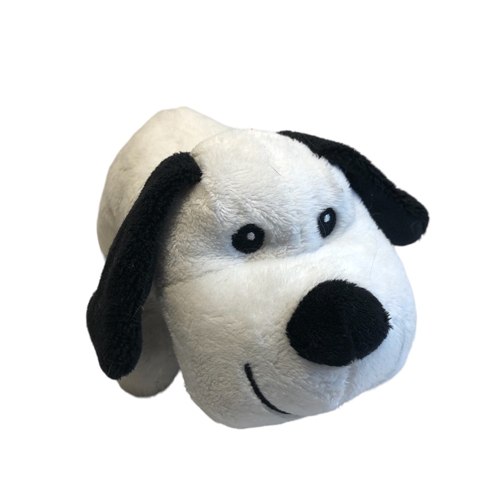 Melissa & Doug Dog Black & White Plush 9" long x 3.5" tall